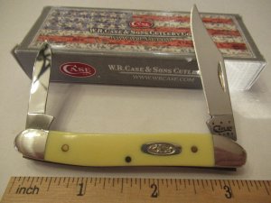 Case XX Yellow Delrin Pen Pattern # 32087 SS