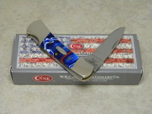 Case XX USA 2014  101225L Patriotic Swirl Small Lockback Knife NIB