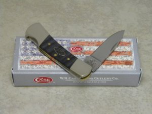 Case XX USA 2018  71225L Small Black Wood Lockback Knife NIB