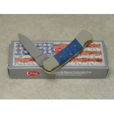Case XX USA 2014 71225L Small Blue Wood Lockback Knife NIB Case XX USA 2014 71225L Small Blue Wood Lockback Knife NIB