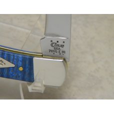 Case XX USA 2014 71225L Small Blue Wood Lockback Knife NIB Case XX USA 2014 71225L Small Blue Wood Lockback Knife NIB