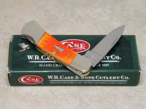 Case XX USA 2008 61225L Tangerine Bone Lockback Knife NIB