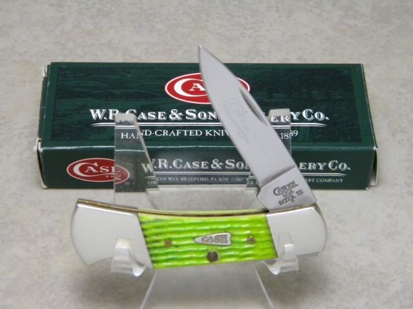 Case XX USA 2009 61225L Lime Green Bone Lockback Knife NIB Case XX USA 2009 61225L Lime Green Bone Lockback Knife NIB