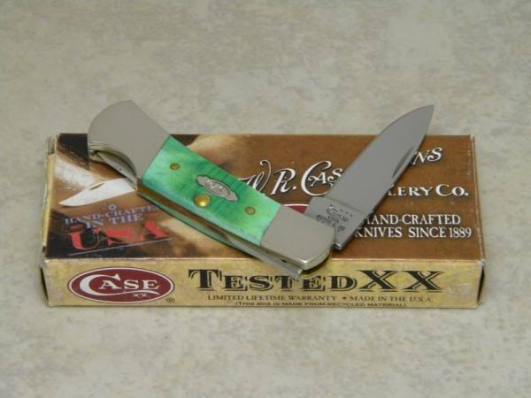 Case XX USA 2011 61225L Clover Green Bone Lockback Knife NIB Case XX USA 2011 61225L Clover Green Bone Lockback Knife NIB