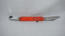 Vintage SCHRADE WALDEN N.Y. U.S.A STAINLESS Paratrooper Pocket Knife in Orange Vintage SCHRADE WALDEN N.Y. U.S.A STAINLESS Paratrooper Pocket Knife in Orange