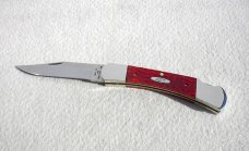 RARE 1989 CASE XX USA R61139L LARGE 5" LOCKBACK RED BONE FOLDING KNIFE - MINT