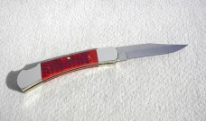 RARE 1989 CASE XX USA R61139L LARGE 5" LOCKBACK RED BONE FOLDING KNIFE - MINT