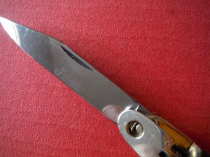 Hubertus Lever Lock stag handled switch blade 40 years old Germany