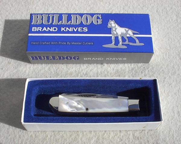BULLDOG BRAND MINI TRAPPER AAA MOTHER of PEARL SOLINGEN GERMANY KNIFE - NEW IN BOX