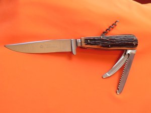 Early 60s PUMA Original Waidmesser Fur Schalenwild -Puma Werk, MDL# 3591 Game Keeper w/ Orig Sheath