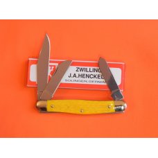Zwilling J A Henckels 3 Blade Stockman (HK-3-YP) knife w/ Yellow Pick Bone Handles +Original Box Zwilling J A Henckels 3 Blade Stockman (HK-3-YP) knife w/ Yellow Pick Bone Handles +Original Box