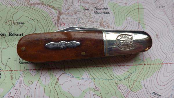 Rough Rider RR846 2 Blade Barlow Smooth Brown Bone Handles Propeller Shield