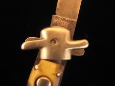 SCHRADE CUT CO. CELLULOID FISHTAIL AUTO KNIFE 1904 – 1946 OLD VINTAGE KNIVES SCHRADE CUT CO. CELLULOID FISHTAIL AUTO KNIFE 1904 – 1946 OLD VINTAGE KNIVES