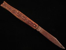 PRESTO GEORGE SCHRADE KNIFE CO. GREEN BONE FISHTAIL AUTO KNIFE 1929 - 1956 OLD VINTAGE KNIVES PRESTO GEORGE SCHRADE KNIFE CO. GREEN BONE FISHTAIL AUTO KNIFE 1929 - 1956 OLD VINTAGE KNIVES