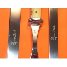 Antique Queen Cutlery Set -2 Carving Knives and Serving Fork w/ WinterBotom Handles -NOS in Orig Box Antique Queen Cutlery Set -2 Carving Knives and Serving Fork w/ WinterBotom Handles -NOS in Orig Box