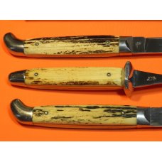 Antique Queen Cutlery Set -2 Carving Knives and Serving Fork w/ WinterBotom Handles -NOS in Orig Box Antique Queen Cutlery Set -2 Carving Knives and Serving Fork w/ WinterBotom Handles -NOS in Orig Box