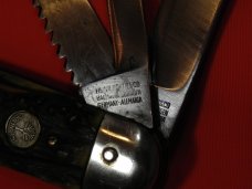 Antique Heinr Boker & Co. -Baumwerk, Soligen Germany Alemania, Multi Blade / Tool Knife -Super Stag