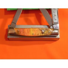 Hen & Rooster Cattle Rustler Stockman Knife w/ Multi Color Handles w Texas Long Horn Shield -NOS Hen & Rooster Cattle Rustler Stockman Knife w/ Multi Color Handles w Texas Long Horn Shield -NOS