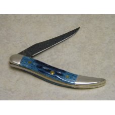 Case XX USA 2015 610096 Mediterranean Blue Bone Damascus SS Tiny Toothpick Knife in Box
