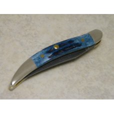 Case XX USA 2015 610096 Mediterranean Blue Bone Damascus SS Tiny Toothpick Knife in Box