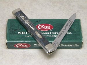 Case XX SS USA 6185 Pitch Black Bone 2001 President's Doctor's Knife - MIB