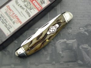 Schatt & Morgan File & Wire, 042161, Series Five, Sowbelly trapper, worm groove bone