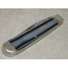 Case XX USA 2013 Black and SIlver Micarta 10254 Harley Davidson SS Trapper Knife in Box Case XX USA 2013 Black and SIlver Micarta 10254 Harley Davidson SS Trapper Knife in Box