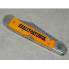 Case XX USA 2016 Persimmon Orange Bone 61549L Harley Davidson SS Copperlock Knife in Box Case XX USA 2016 Persimmon Orange Bone 61549L Harley Davidson SS Copperlock Knife in Box