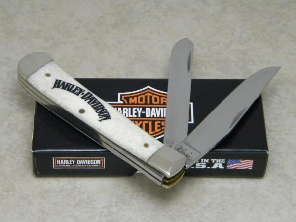 Case XX USA 2013 Natural Bone 6254 SS Harley Davidson Trapper Knife in Box Case XX USA 2013 Natural Bone 6254 SS Harley Davidson Trapper Knife in Box