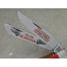 Case XX USA 1998 Red Bone 6254 90th Anniv. Harley Davidson Trapper Knife in Display Box Case XX USA 1998 Red Bone 6254 90th Anniv. Harley Davidson Trapper Knife in Display Box