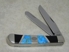 Case XX USA 2015 Blue Coral, Jet Black & Pearl EX254 SS Harley Davidson Trapper Knife in Box Case XX USA 2015 Blue Coral, Jet Black & Pearl EX254 SS Harley Davidson Trapper Knife in Box