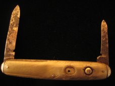 UNKNOWN DUAL BUTTON CELLULOID AUTO KNIFE OLD VINTAGE KNIVES UNKNOWN DUAL BUTTON CELLULOID AUTO KNIFE OLD VINTAGE KNIVES