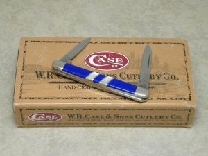 Case XX USA 2004 Blue Lapis with Pearl Inlay EX201 Pen Knife in Box