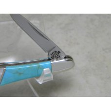 Case XX USA 2002 Turquoise with Pearl Inlay EX2156 Tuxedo Knife in Box