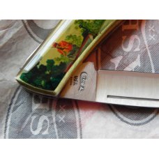 Vintage Case xx 1994 Single Blade Lock Back Pocket Knife w/ Fisherman & Large Mouth Bass Art Handles Vintage Case xx 1994 Single Blade Lock Back Pocket Knife w/ Fisherman & Large Mouth Bass Art Handles