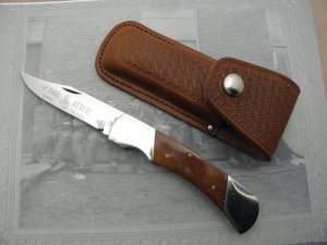 Queen Cutlery Rawhide Series No 8450, Paul Revere Lock back Hunter