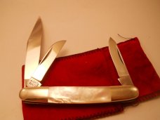 Fight'n Rooster Buster Knife Pearl KKK Klan 