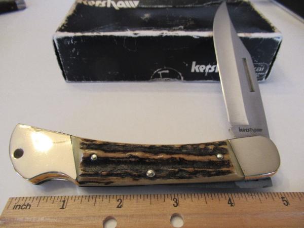 Kershaw Stag Lock Back Folding Hunter 