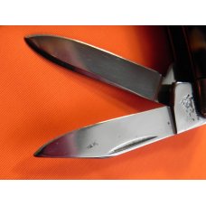 1993 Bulldog Brand Whittler Pocket Knife w Faux Tortoise Shell Handles & Frost Blade Etch 1993 Bulldog Brand Whittler Pocket Knife w Faux Tortoise Shell Handles & Frost Blade Etch