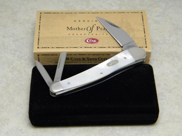 Case XX USA 2003 Genuine Mother of Pearl 8355WH SS Wharncliffe Seahorse Whittler Knife in Box Case XX USA 2003 Genuine Mother of Pearl 8355WH SS Wharncliffe Seahorse Whittler Knife in Box