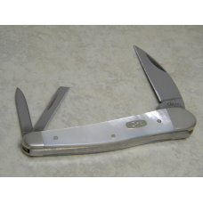 Case XX USA 2003 Genuine Mother of Pearl 8355WH SS Wharncliffe Seahorse Whittler Knife in Box Case XX USA 2003 Genuine Mother of Pearl 8355WH SS Wharncliffe Seahorse Whittler Knife in Box