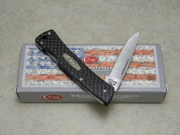 Case XX USA 2016 Black Carbon Fiber 059L SS Executive Lockback Knife in Box