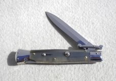 NEW OLD STOCK ITALIAN STILETTO 9" HORN SWING GUARD KNIFE 