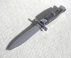 NEW OLD STOCK ITALIAN STILETTO 9" HORN SWING GUARD KNIFE 