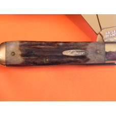Vintage Ka-Bar kabar (LG Cigar Jack) Pocket Knife (Model # 1190) with Grey Bone Stag Handles -NOSa Vintage Ka-Bar kabar (LG Cigar Jack) Pocket Knife (Model # 1190) with Grey Bone Stag Handles -NOSa