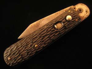 SCHRADE WALDEN  N.Y.  BLACK  AUTO  JACK  KNIFE   1946 – 1973  OLD VINTAGE  KNIVES 