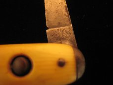 SHAPLEIGH  HDWE CO.  CELLULOID  DUAL  BUTTON   AUTO  KNIFE   1940 – 1960  OLD VINTAGE  KNIVES