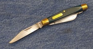 Schrade 36OT; Greenwing Saddleman 