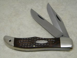 Case XX Stainless USA 2 Dot (1978) Laminated Wood 6265 SAB Folding Hunter Knife