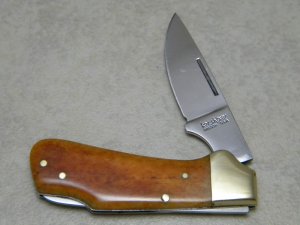 Kershaw Oregon USA by Kai Japan Model 2105 Little Stud Orange Bone Lockback Knife